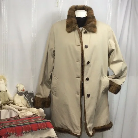 🌲 Denim&Co Faux Fur Lining Button Front with Pockets Denim Coat - Picture 1 of 11